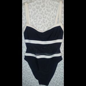 Black and White One-Piece Swimsuit